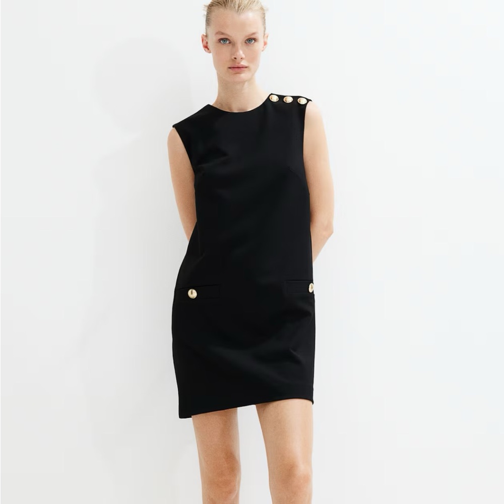 Button Detail Mini Dress